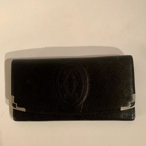 Authentic Cartier Marcello Black Leather Wallet